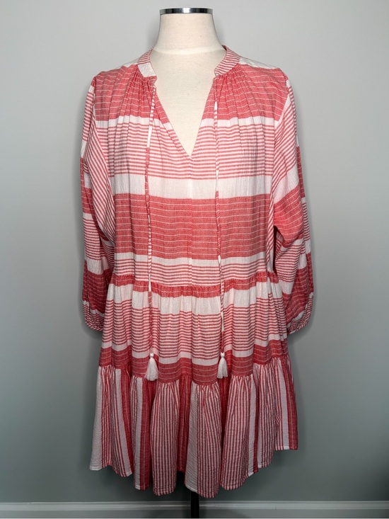 Seafolly Dresses & Skirts - Seafolly Coral and White Cotton Striped Mini Dress, Small/Medium